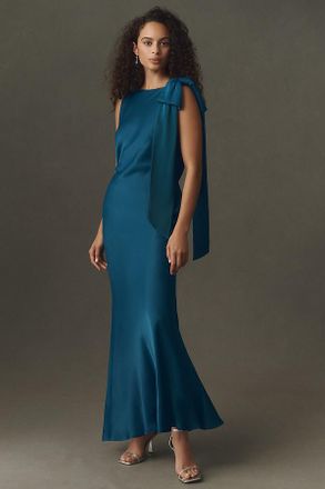 BHLDN High-Neck Open-Back Maxi Dress