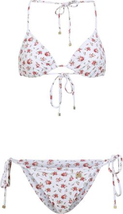 Dolce & Gabbana Triangle Bikini met Roselline Print - Dames - Bikinis - Veelkleurig - 2XL - Badmode