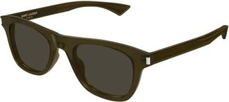 Saint Laurent SL 879 Zonnebril - Heren - Accessoires - Bruin - Maat: 51 MM Zijde