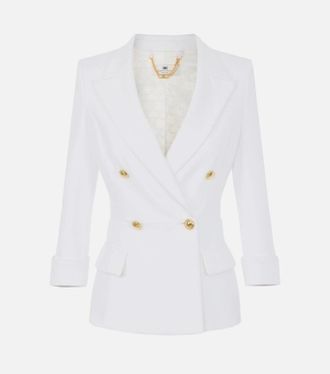 Elisabetta Franchi dubbele cr&ecirc;pe stretchblazer