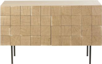 Maisons du monde Aparador de 2 puertas efecto damero 125 cm