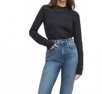 Favorite Daughter Long Sleeve Whitney Top In Navy