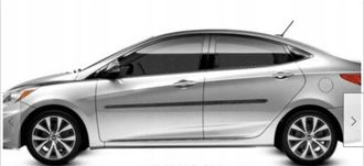 OEM Hyundai Accent 12-17 - Molduras Laterales De Las Puertas Negras