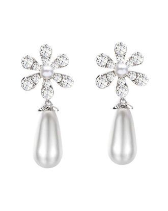 Liv Oliver 18K Plated 3-4Mm, 12-14Mm Pearl Earrings