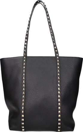 Valentino Garavani Damess Rockstud schoudertas zwart leer