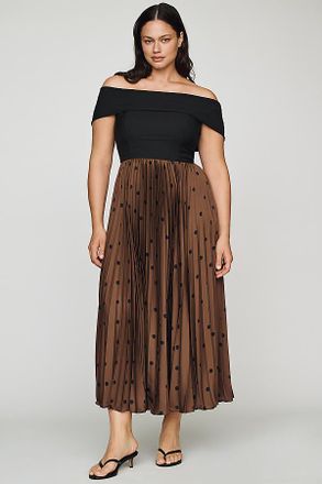 Hutch Off-The-Shoulder Twofer Midi Dress