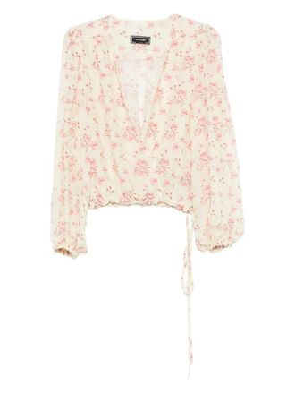 Styland floral-print blouse - women - Silk - 38 - Neutrals