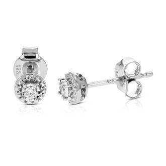 Vir Jewels 1/12 cttw Lab Grown Diamond Composite Earrings in Sterling Silver With Push Backs For Women