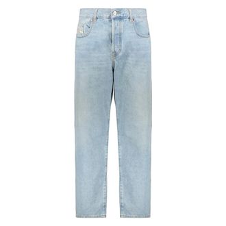 Diesel Straight Jeans, male, Blue, Size: W28 Straight Jeans