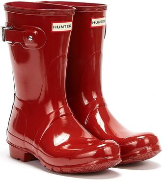 Hunter Original Gloss Short Military Wellies voor dames