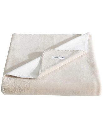 Calvin Klein Modern Reversible Solid Throw Blanket
