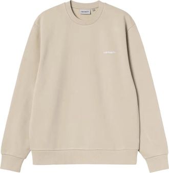 Carhartt Work in Progress Script Embroidery Sweat - Heren - Sweatshirts - Beige - M - Hoodies & sweatvesten