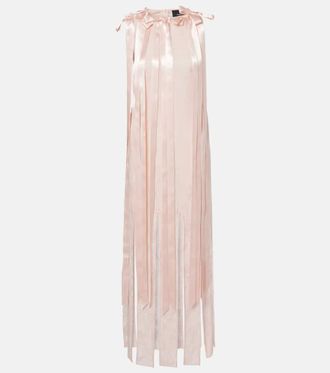 Simone Rocha Bow-detail floral jacquard maxi dress