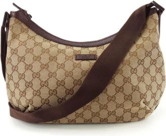 Gucci Pre-owned Cross Body Bags, female, Brown, Size: ONE SIZE Pre-owned Canvas gucci-bags