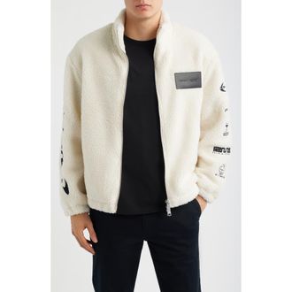 Reiss McLaren F1 Nylon Fleece Jacket in White at Nordstrom, Size Xx-Large