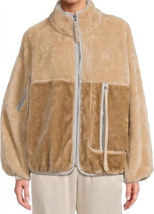 UGG Womens Marlene Ii Sherpa Jacket In Sandstone/ice Jam