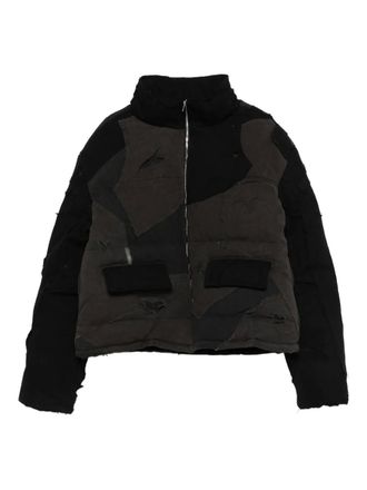 Who Decides War by Ev Bravado patchwork pocket jacket - Black