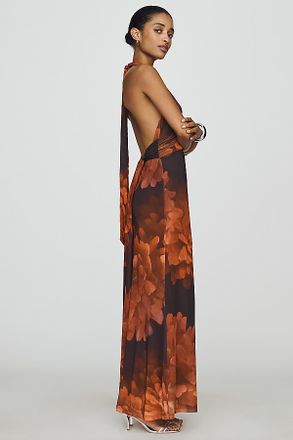 Bardot Elera Mesh Halter Maxi Dress