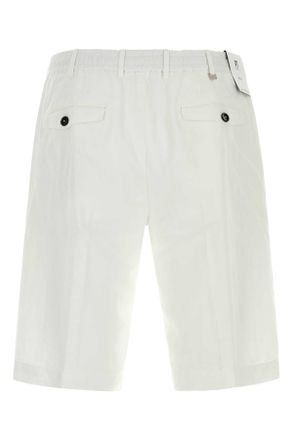 Pantaloni Torino Mens White Lyocell Blend Bermuda Shorts Y010