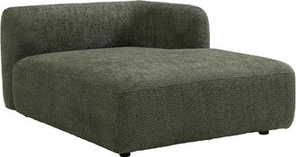 Vente-Unique Chaise Longue Destra In Tessuto Bouclette Verde - Danepi