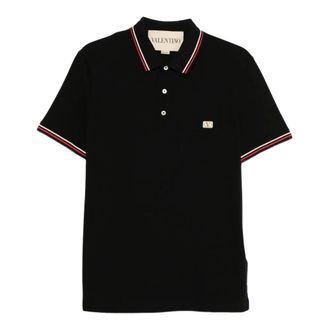 Valentino Garavani Polo Shirts, male, Black, Size: XL Valentino Garavani T-shirts and Polos Black