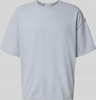 American Vintage American Vintage T-Shirt mit geripptem Rundhalsausschnitt Modell FAZY in Hellgrau, Größe M/L