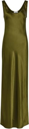 Reformation Pamela Silk Maxi Slip Dress - Green - 10 (UK14 / L)