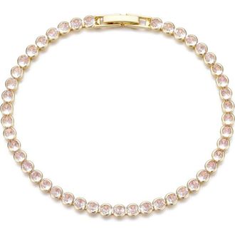 Adornia Bezel Crystal Tennis Bracelet in Gold at Nordstrom Rack