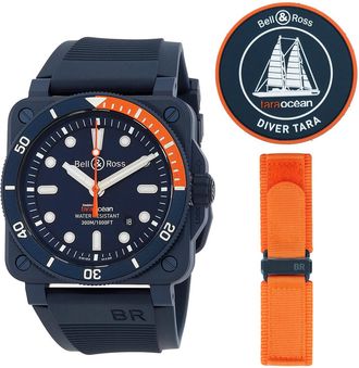 Bell & Ross Pre-owned Bell and Ross Instruments Automatic Blue Dial Mens Watch BR0392-D-TR-CE/SRB