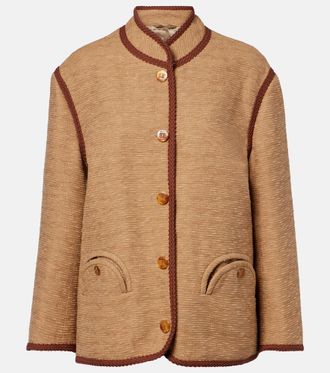 Blaz&eacute; Milano Blaz&eacute; Milano Curly cotton and linen-blend jacket