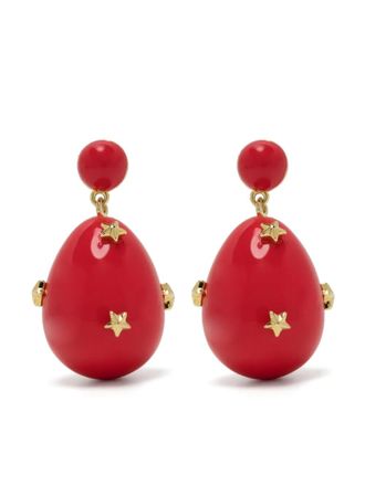 Eshvi mini galaxy drop earrings - Red