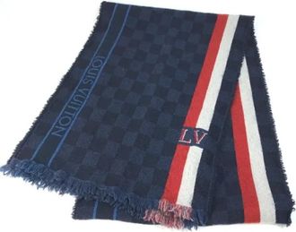 Louis Vuitton Pre-owned Wool scarves - Heren - Vintage Accessoires - Blauw - ONE Size - Wol - Vintage