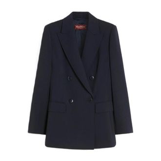 Max Mara Blazers, female, Blue, Size: L giacche e blazer Lana