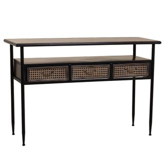 Wanderlust Deco Wanderlust Deco - Recibidor De Metal Marr&oacute;n 122x42x80
