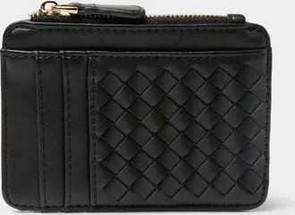 Simons Womens Basketweave card holder
