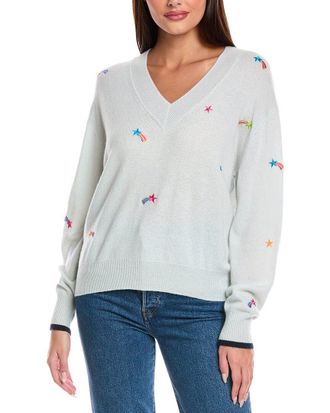 Brodie Shooting Star V-Neck Cashmere Sweater
