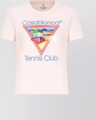 Casablanca tennis club icon graphic print crew neck t-shirt