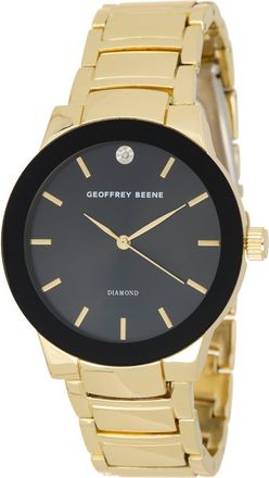 Geoffrey Beene Mens Modern Diamond Bracelet Watch, 41mm - 0.001 ctw in Gold at Nordstrom Rack