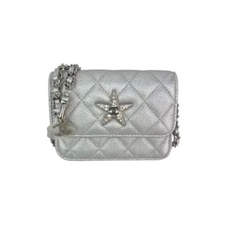 Chanel Pre-owned Leather chanel-bags - Dames - Pre-owned - Grijs - Maat: ONE Size Leer