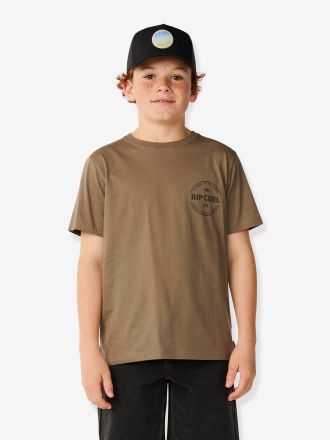 Rip Curl T-Shirt Staple, Brustprint und R&uuml;ckenprint RIP CURL khaki