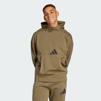 adidas Mens Z.N.E. Hoodie - Khaki - Size X-Large