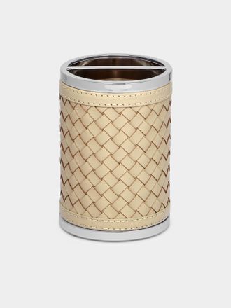 Riviere Woven Leather Toothbrush Holder