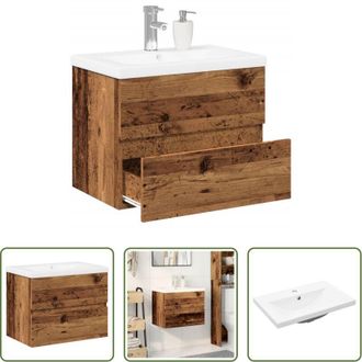 vidaXL Armadietto da bagno - Mobile con Lavabo Integrato Legno Antico