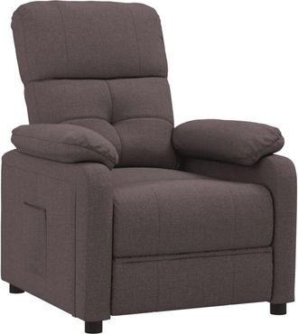 vidaXL Sill&oacute;n Reclinable De Tela Marr&oacute;n Oscuro Vidaxl
