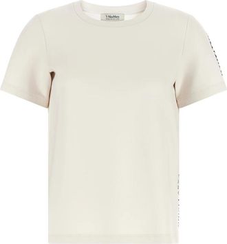 Max Mara Smmnancy Scuba Jersey T-shirt - Dames - T-shirts - Beige - M - Katoen - Tops