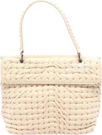 Bottega Veneta Pre-owned Vintage Schoudertas - Dames - Vintage Handtas - Beige - ONE Size - Vintage