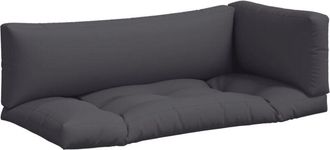 vidaXL Cojines Para Paletss 3 Unidades Tela Gris Antracita Vidaxl