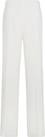 Seventy Stretch cady cr&ecirc;pe viscose lange broek - Dames - Straight fit broeken - Wit - S - Broeken