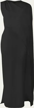 Carolina Herrera Draped Cape Column Gown