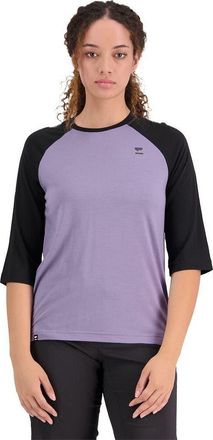 Mons Royale Tarn Merino Shift Raglan 3/4 Sleeve - Womens in Thistle/black at Nordstrom, Size Small